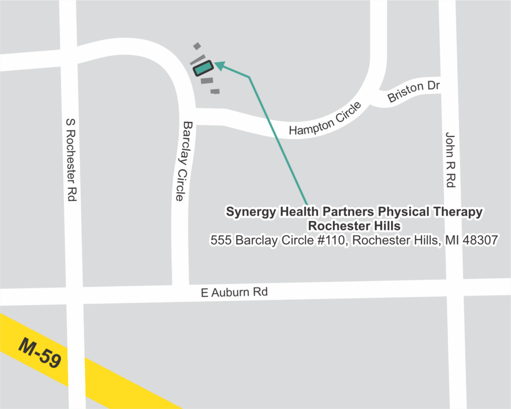 Synergy Health Partners (SHP) Physical Therapy map Rochester Hills location